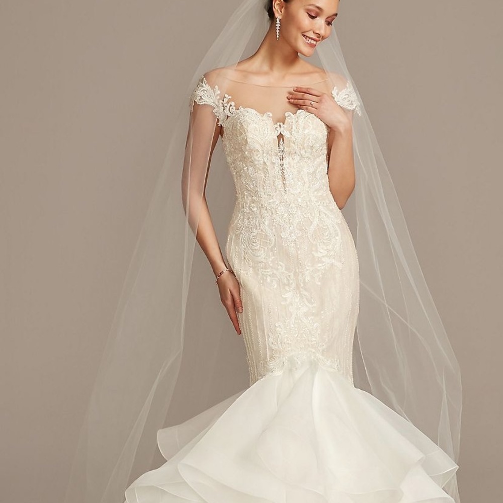 David’s Bridal Oleg Cassini Dress Barely Worn!